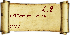 Léránt Evelin névjegykártya